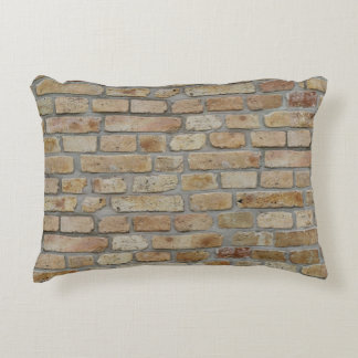 Brown Brick Wall A Novelty Design  Accent Pillow