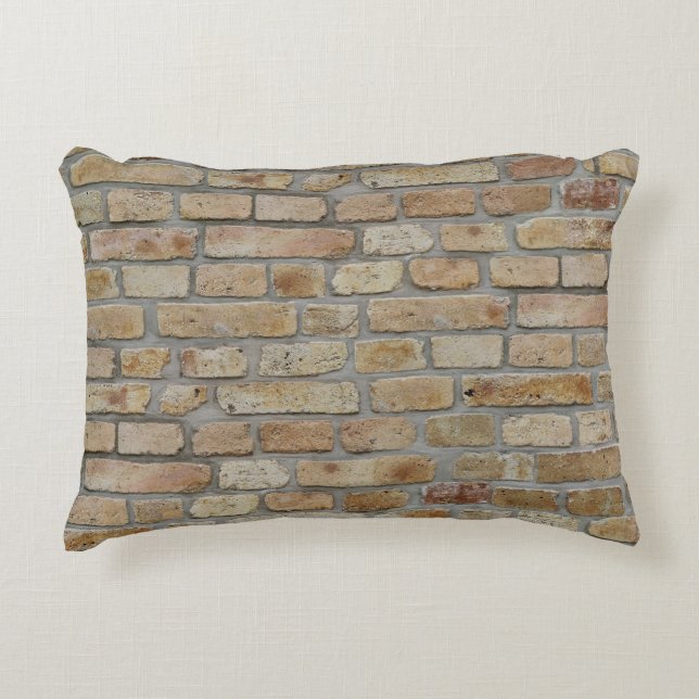 Brown Brick Wall A Novelty Design  Accent Pillow (Front)
