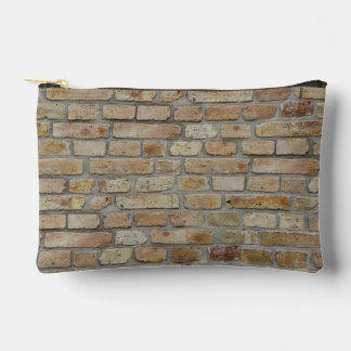 Brown Brick Wall A Novelty Design Accessory Pouch