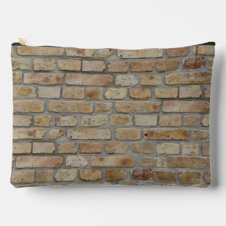 Brown Brick Wall A Novelty Design Accessory Pouch