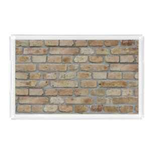 Brown Brick Wall A Novelty Design Acrylic Tray