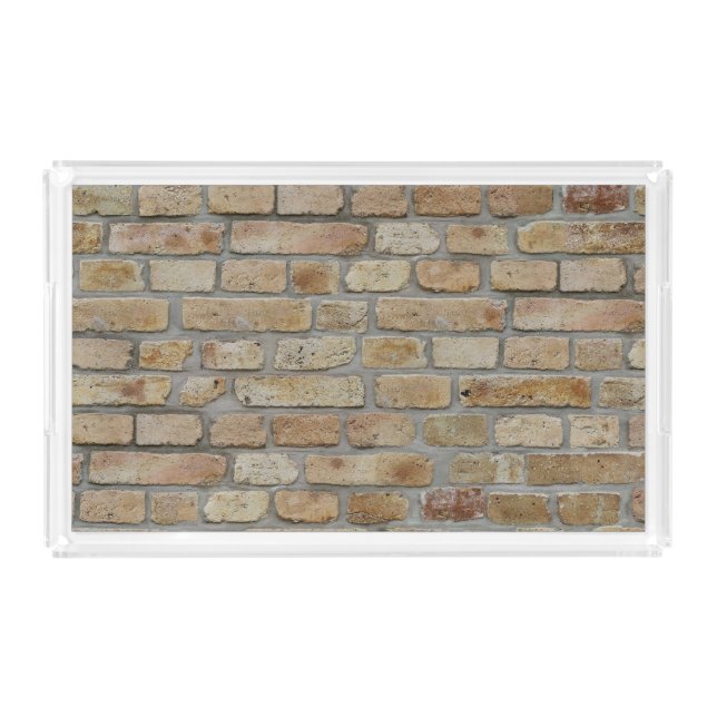 Brown Brick Wall A Novelty Design  Acrylic Tray (Front)