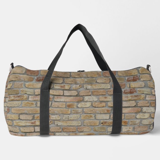 Brown Brick Wall A Novelty Design  Duffle Bag (Front)