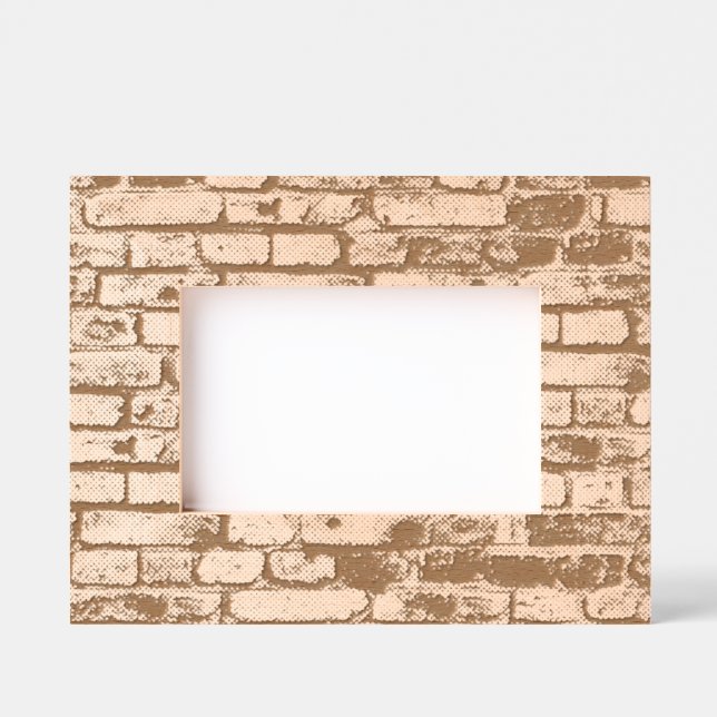 Brown Brick Wall A Novelty Design  Engraved Frames (Front)