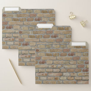 Brown Brick Wall A Novelty Design File Folder