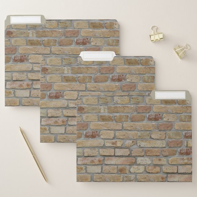 Brown Brick Wall A Novelty Design  File Folder (Set)