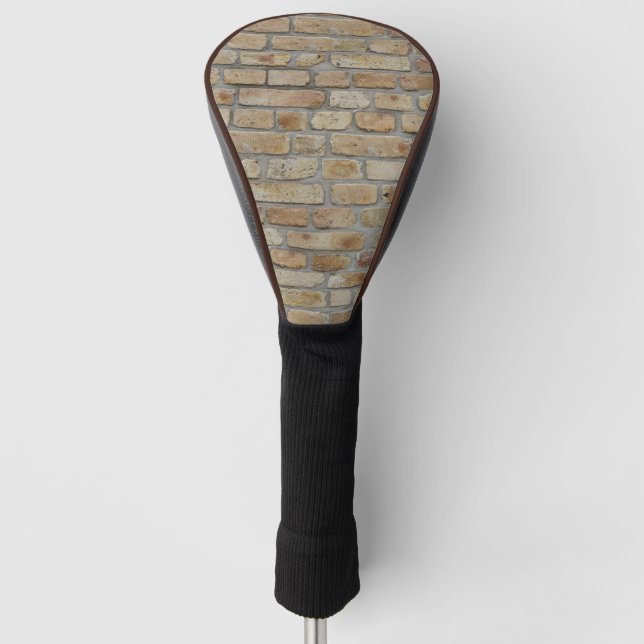 Brown Brick Wall A Novelty Design  Golf Head Cover (Front)