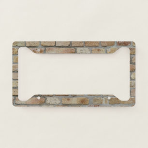 Brown Brick Wall A Novelty Design License Plate Frame