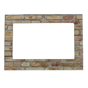 Brown Brick Wall A Novelty Design Magnetic Frame