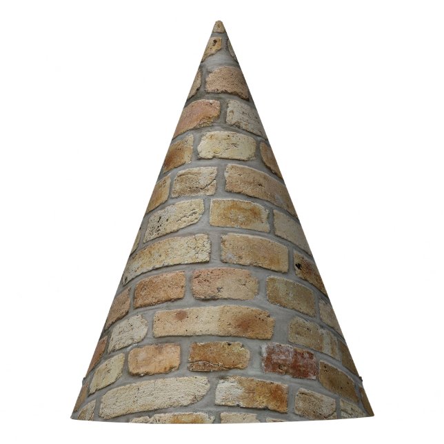 Brown Brick Wall A Novelty Design  Party Hat (Front)