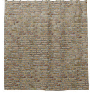 Brown Brick Wall A Novelty Design Shower Curtain