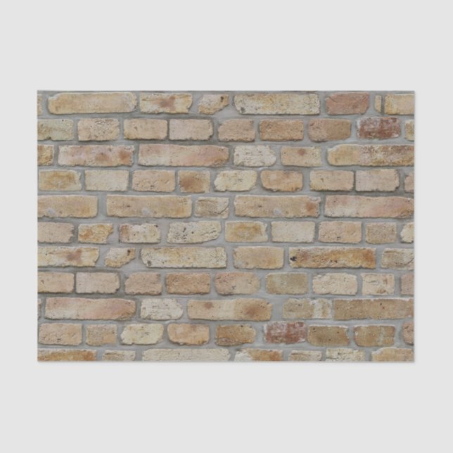 Brown Brick Wall A Novelty Design  Tissue Paper (Front)