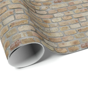 Brown Brick Wall A Novelty Design Wrapping Paper