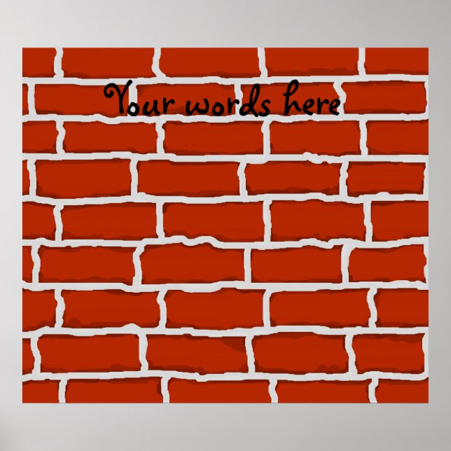 Brown brick wall background poster (Front)