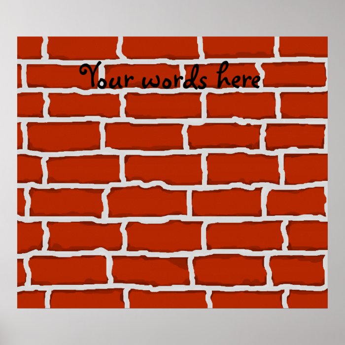 Brown brick wall background posters