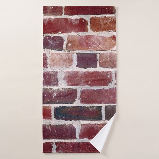 Brown brick wall bath towel (Bath Towel)