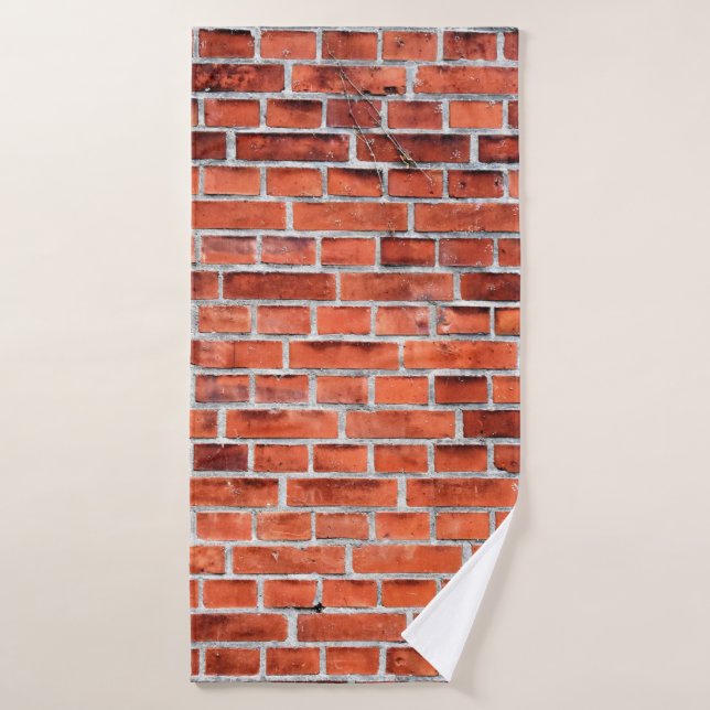 Brown brick wall bath towel (Bath Towel)