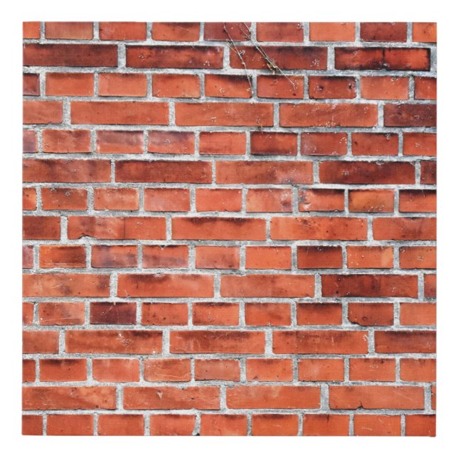 Brown brick wall faux canvas print (Front)