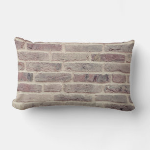 Brown Brick Wall Lumbar Pillow