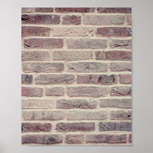 Brown Brick Wall Poster (Front)