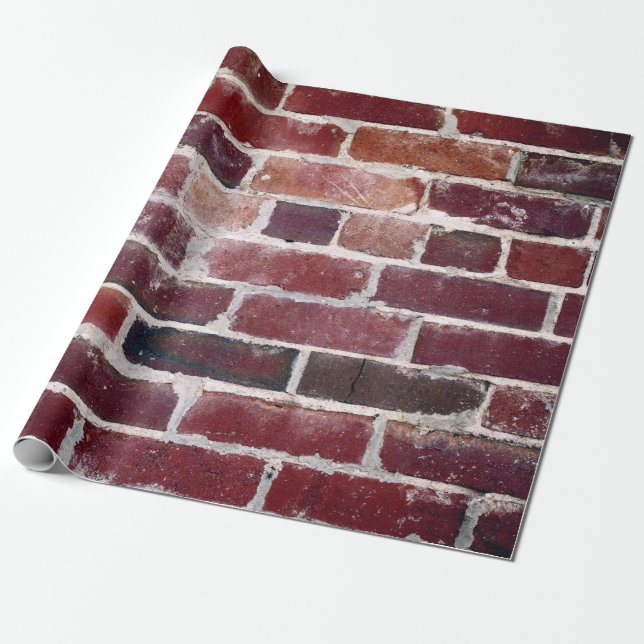 Brown brick wall wrapping paper (Unrolled)