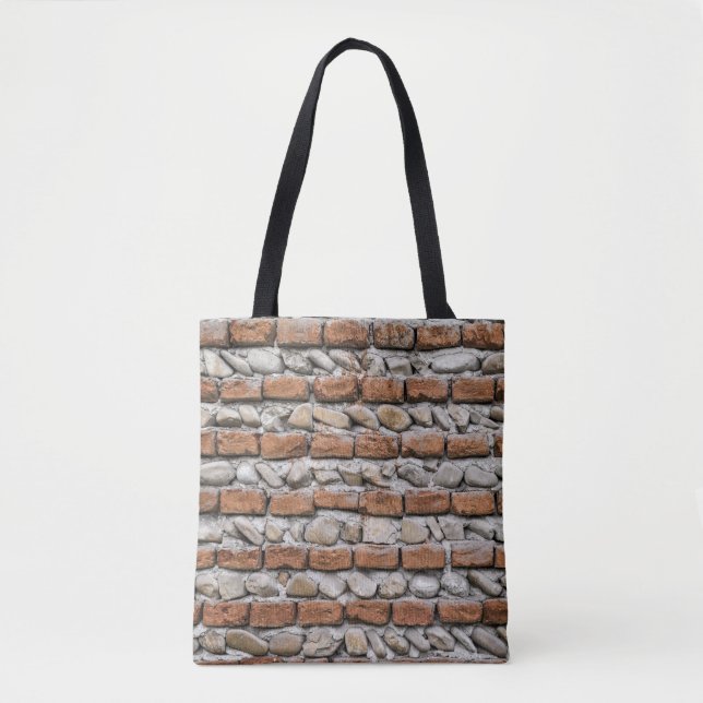 Brown bricks wall tote bag (Front)
