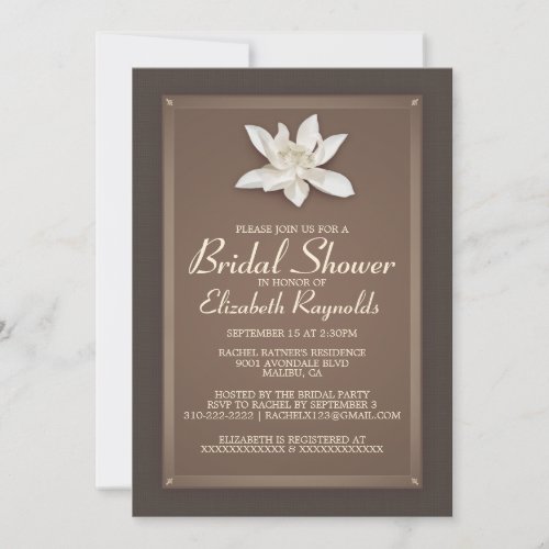 Brown Bridal Shower Invitations