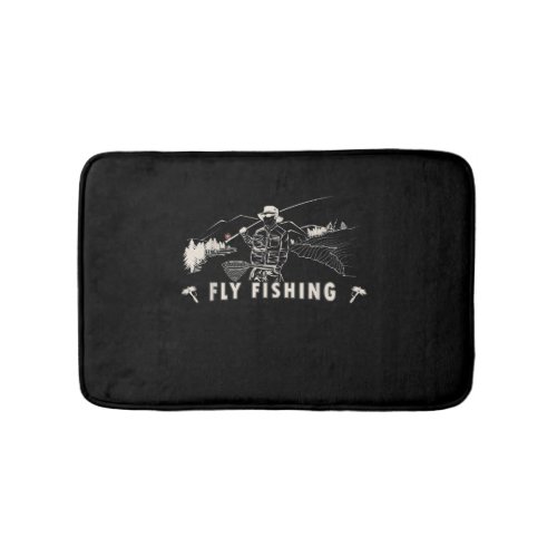 Brown Brook Trout Fly Fishing Gift Fisherman Bath Mat