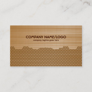 Brown Brushed Aluminum Pattern Business Card
