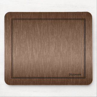 Brown Brushed Metallic Texture Print Mouse Pad