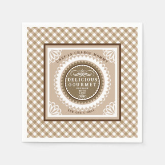 Brown Buffalo Gingham. Napkins