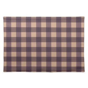 Brown Buffalo Square Plaid Pattern Cloth Placemat