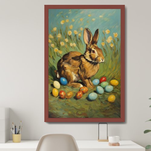 Brown Bunny Easter Water_Colour Wall Decor