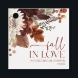 Brown Burgundy Fall In Love Floral Bridal Shower Favor Tags<br><div class="desc">This is a Fall In Love Brown Burgundy Floral Bridal Shower Party Favor Tags!</div>