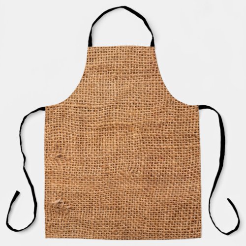 Brown burlap cloth background or sack cloth apron