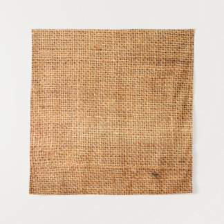 Brown burlap cloth background or sack cloth tapestry
