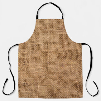 Brown Burlap Cloth Sack Texture Apron