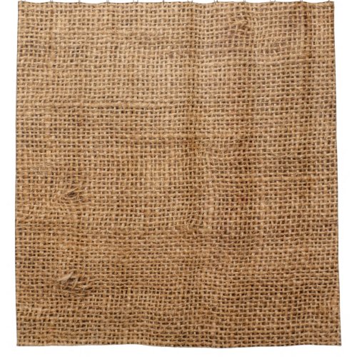 Brown Burlap Cloth Sack Texture Shower Curtain