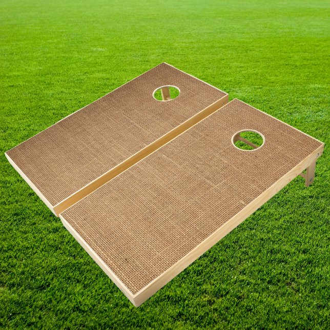 Brown Burlap   Cornhole Set (Creator Uploaded)