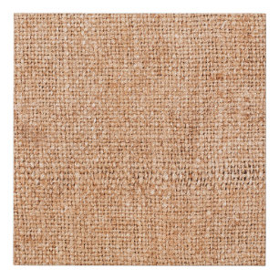 Brown burlap laying on white sheet. Abstract backg Faux Canvas Print