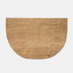 Brown Burlap Sack: Textured Cloth Background Doormat