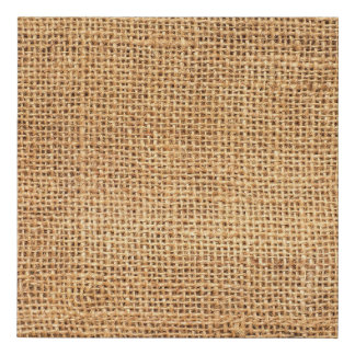 Brown Burlap Sack: Textured Cloth Background Faux Canvas Print