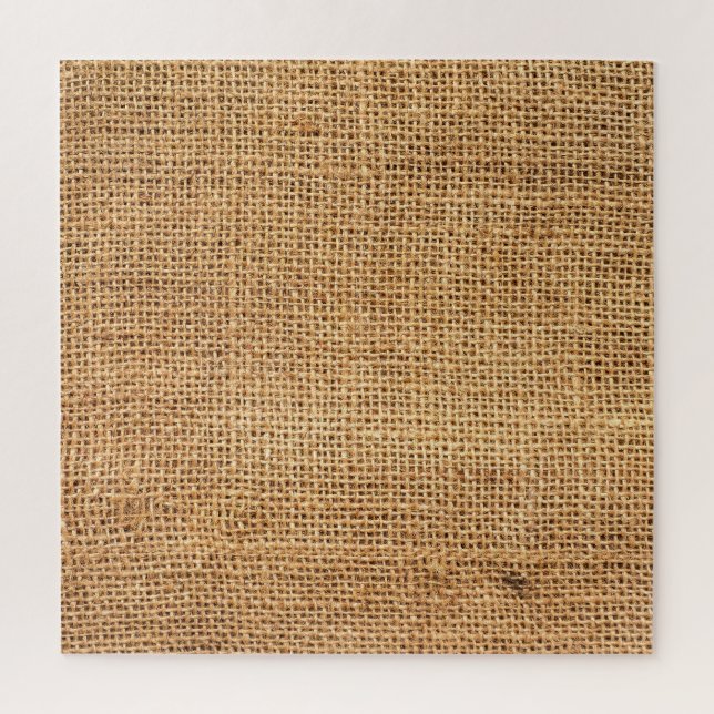 Brown Burlap Sack: Textured Cloth Background Jigsaw Puzzle (Vertical)