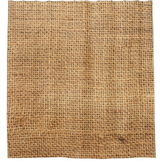 Brown Burlap Sack: Textured Cloth Background Shower Curtain