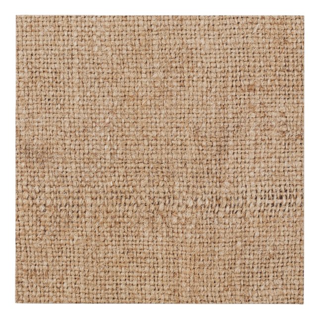 Brown burlap texture, rustic sackcloth. faux canvas print (Front)