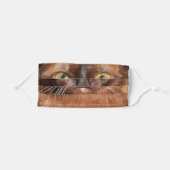 Brown Burmese Cat Face Adult Cloth Face Mask (Front, Folded)