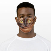 Brown Burmese Cat Face Adult Cloth Face Mask (Worn)