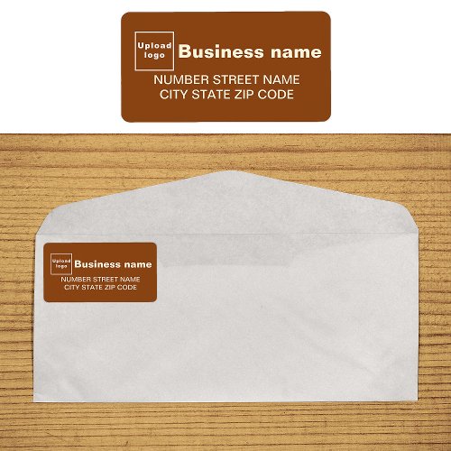 Brown Business Address Label
