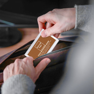 Brown Business Brand on Business Card Case