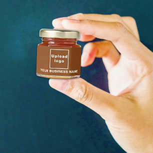 Brown Business Brand on Honey Jar Favors